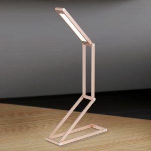 Falto praktisk LED-bordlampe med batteri, gylden