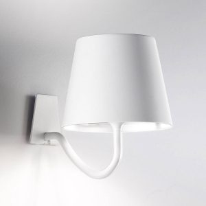 Poldina LED-væglampe, kan dæmpes, m. batteri, hvid