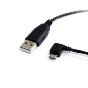 USB-A han /vinklet MICRO-USB han. 2 m.