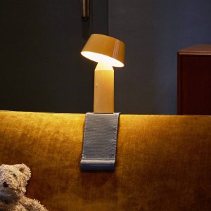 MARSET Bicoca LED-bordlampe, batteri, gul