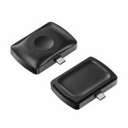 2-i-1 oplader til Apple Watch og AirPods 2/3/Pro med USB-C - Sort