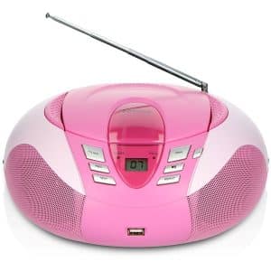 Lenco SCD-37 USB - Portable FM Radio CD and USB player - Pink