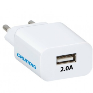 Grundig Adapter, vægoplader, 230V USB 1.8A