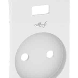 LK FUGA afdækning til stikkontakt med 5V USB-lader 1½ modul, hvid