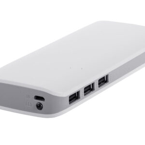 Powerbank 10.000mAh med 3x USB, hurtig opladning & LED lygte