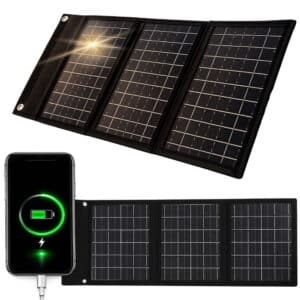 Foldbart 20W solcellepanel med USB